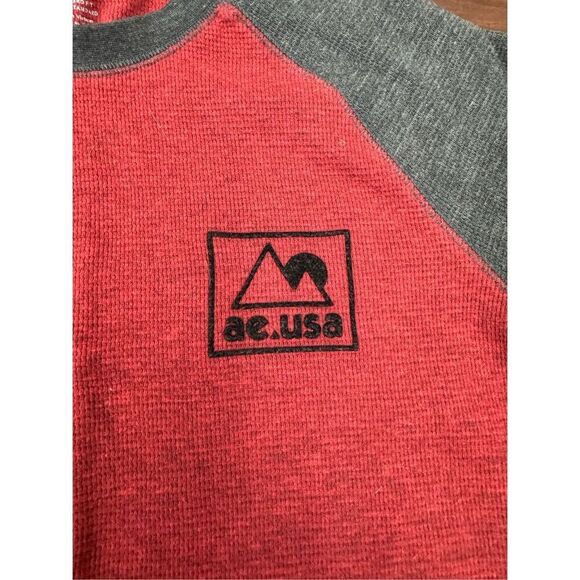 American Eagle Men’s Standard Fit Waffle Weave Long Sleeve Tee Size Small - Picture 2 of 8